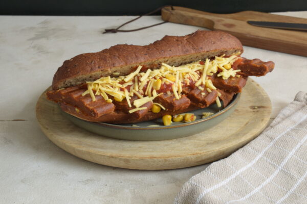 Vegan glutenvrij broodje maxi mex ; Mexicaans broodje